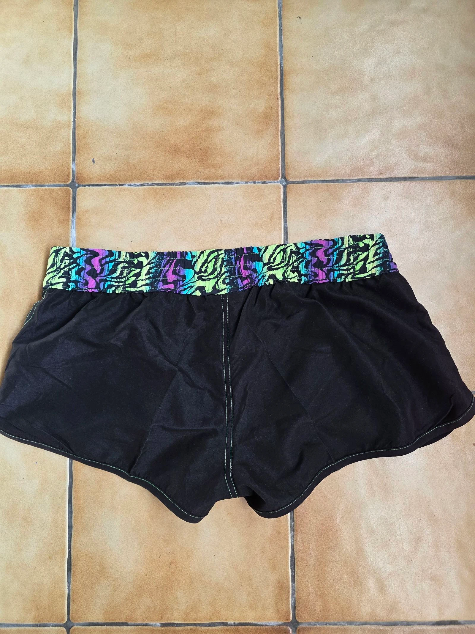 Bermuda de banho mini neon zebra sportwear beachwear Y2K tamanho 42 – photo 2